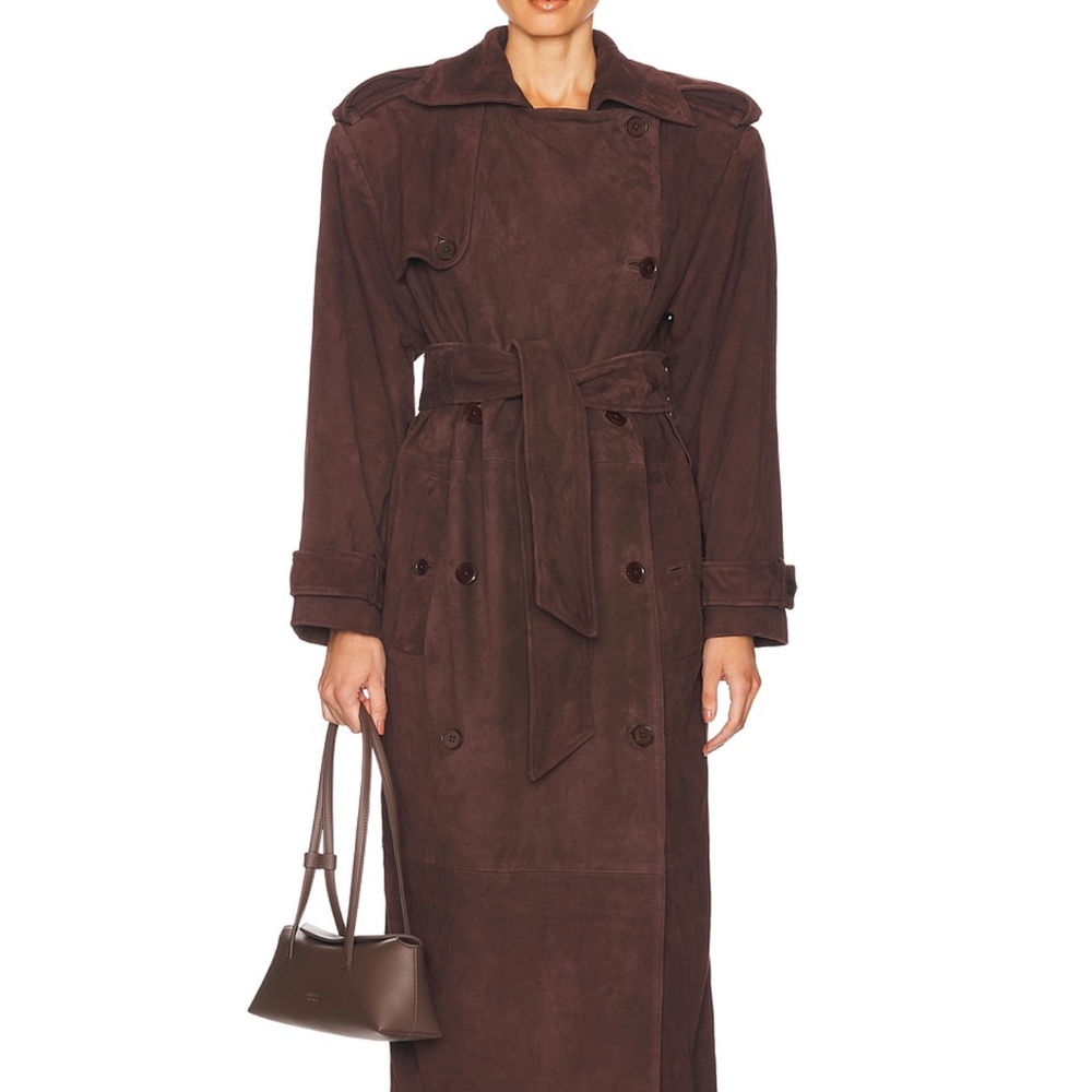 Helsa Dark Brown Suede Jacket